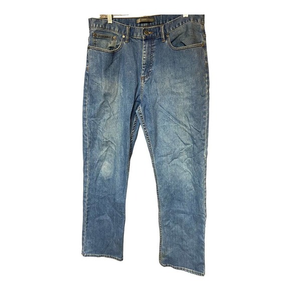 Tricots St Raphael Jeans Mens 34x30 Med Wash Denim Cotton Blend Tapered Leg - Picture 1 of 5